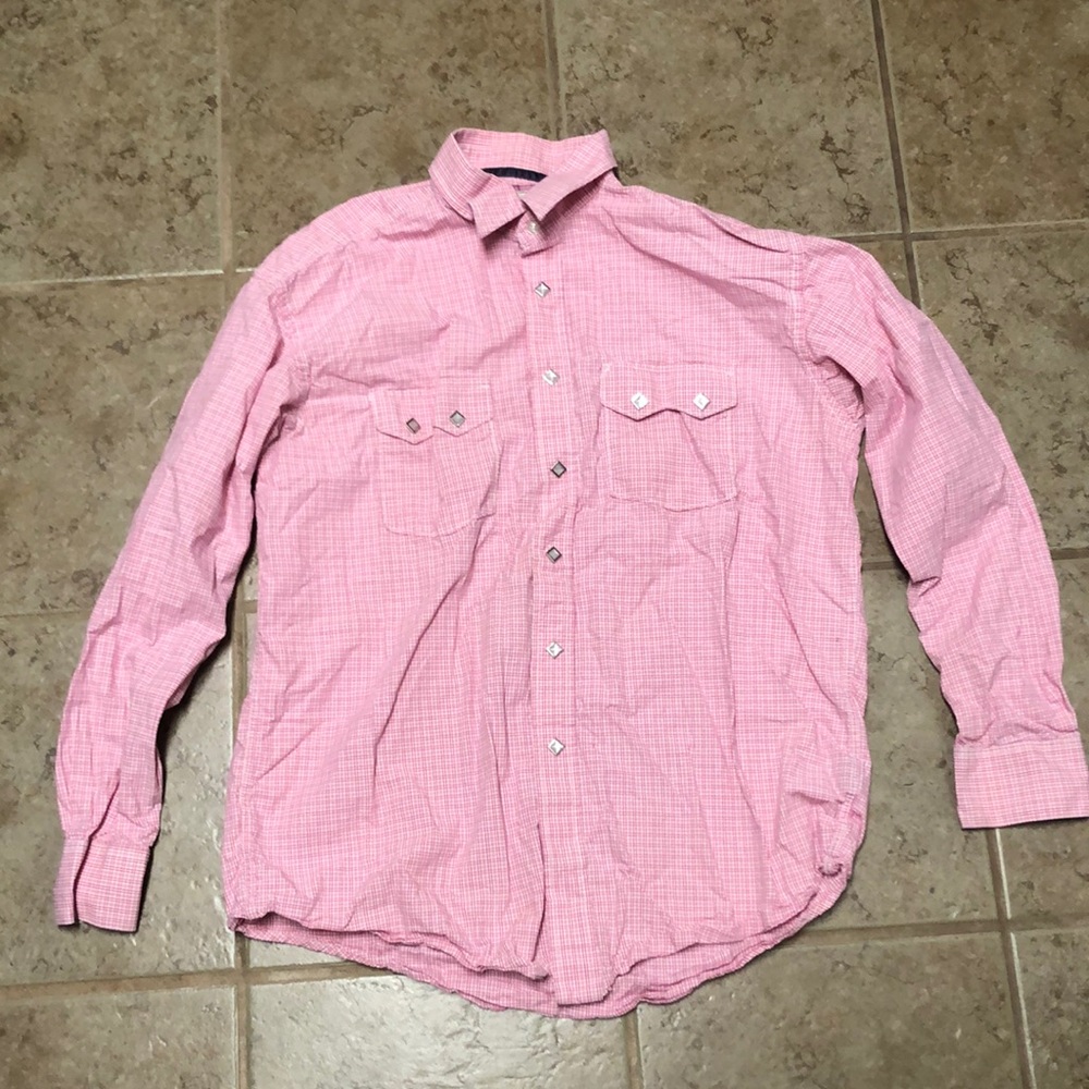 Mens cowboy rodeo shirt by Rough Stock style Panhandle slim size L